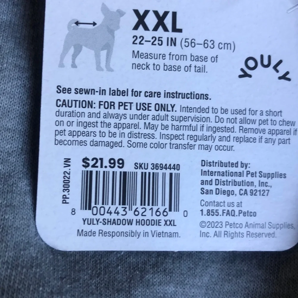 NWT Youly hoodie Hooman Shadow Sweatshirt XXL